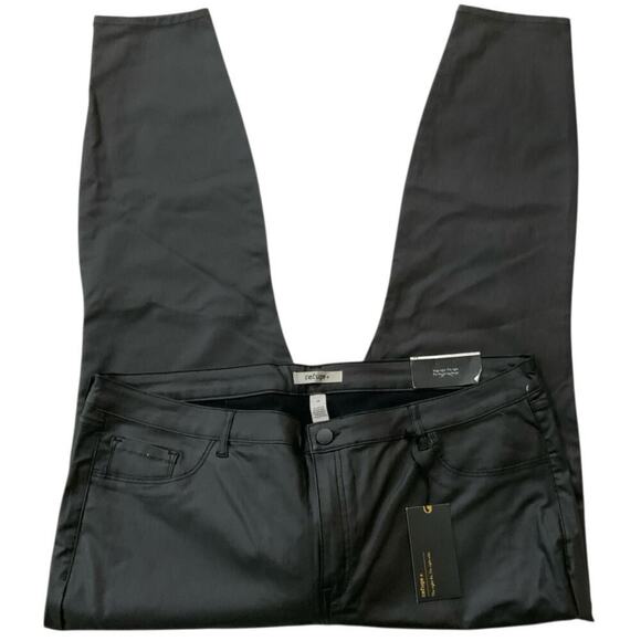 Refuge Pants Womens 24 Flat Front High Rise Skintight Legging Stretch Dark Wash - Picture 3 of 11